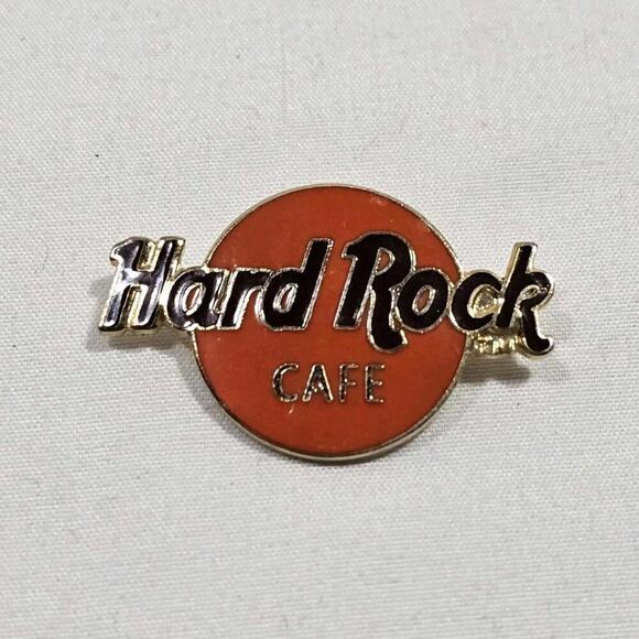 Other - Vintage Hard Rock Cafe Hat Lapel Pin Classic Logo Staff Orange - No Location